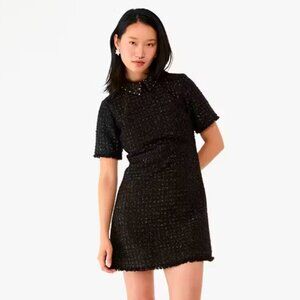 Kate Spade Embellished Collar Holiday Tweed Dress - NWOT